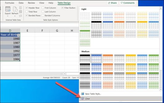 Cara Menghapus Tabel Di Excel Tanpa Kehilangan Data