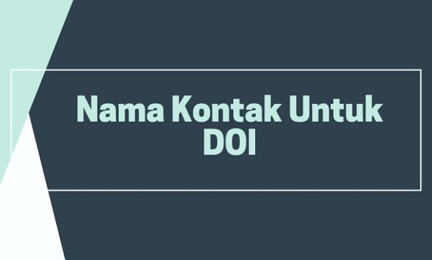 500 Nama Kontak Untuk Doi Lucu Keren Dan Unik 2021