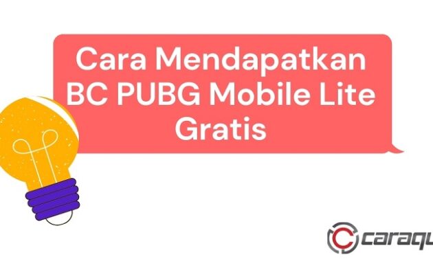 Cara Mendapatkan BC PUBG Mobile Lite Gratis 2021