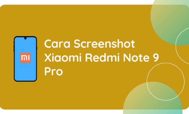 Cara Screenshot Xiaomi Redmi Note 9 pro