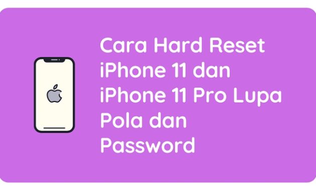 cara hard reset iPhone 11 pro