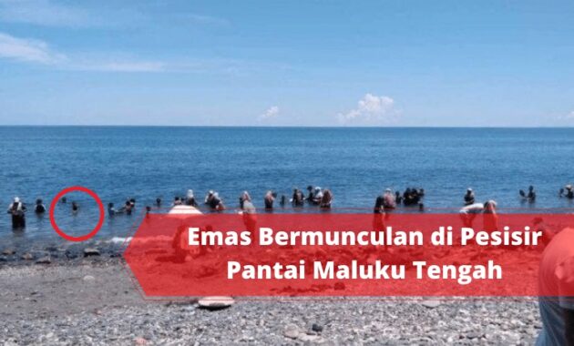 Heboh selama beberapa hari ini Emas Bermunculan di Pesisir Pantai Maluku Tengah, Ini ceritanya kemunculanya