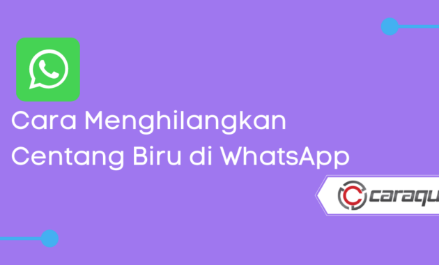 Cara Menghilangkan Centang Biru di WhatsApp