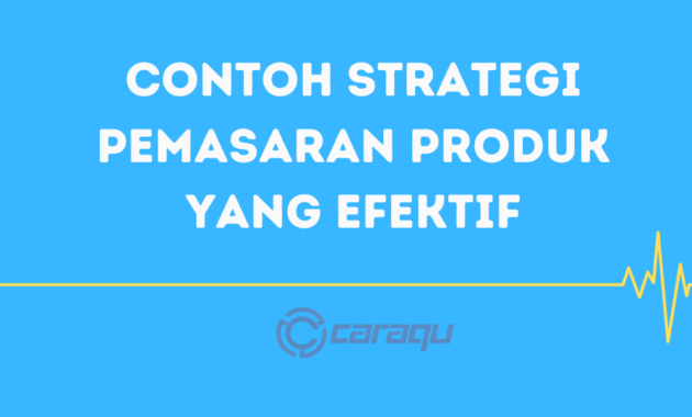 Contoh Strategi Pemasaran Produk Yang Efektif