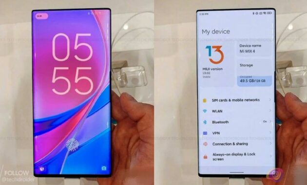 Xiaomi Mi Mix 4 yang sudah lama menjadi agenda bocoran bocorannya telah dibocorkan secara langsung. Berikut rinciannya,