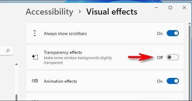 Cara Matikan atau Nonaktifkan Transparansi di Windows 11