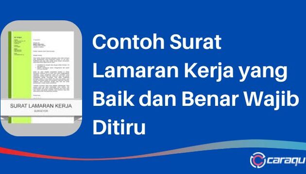 Contoh Surat Lamaran Kerja yang Baik dan Benar