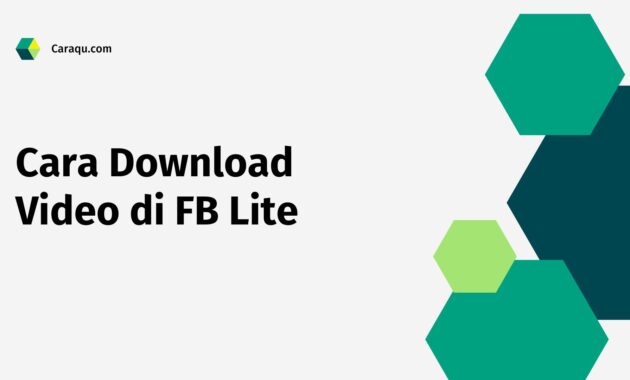 Cara Download Video di FB Lite