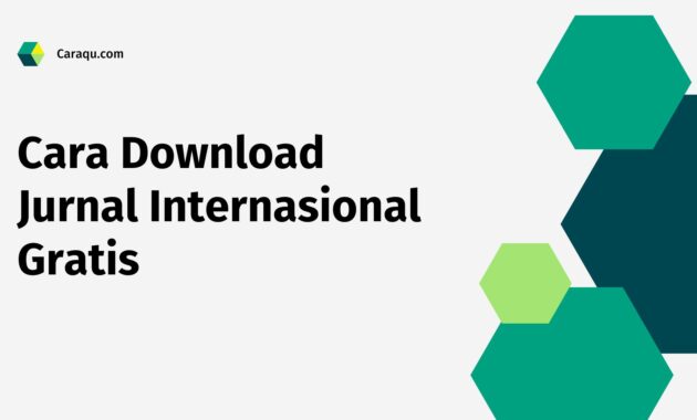 Cara Download Jurnal Internasional Gratis