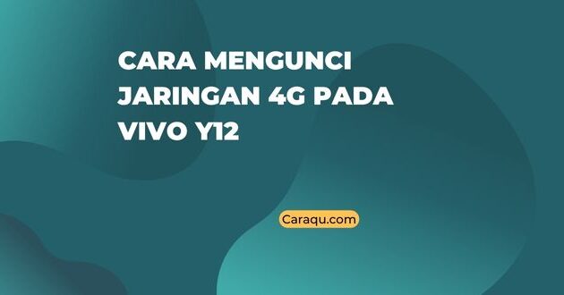 Cara Mengunci Jaringan 4G pada Vivo Y12