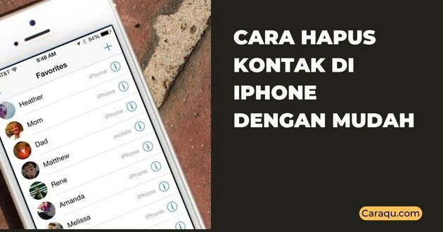 Cara Hapus Kontak di iPhone