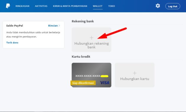 Langkah 5: Tambahkan Kartu Debit