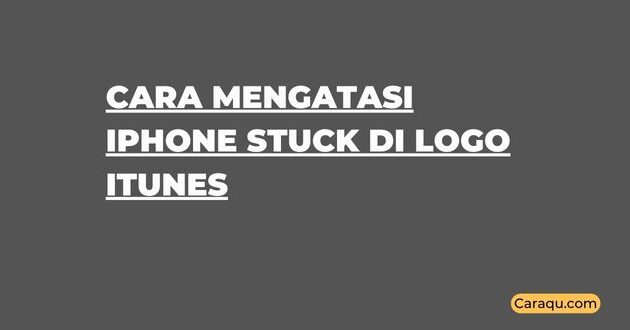 Cara Mengatasi iPhone Stuck di Logo iTunes